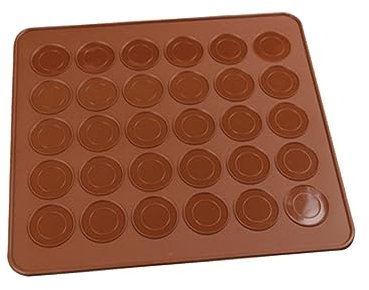 MOLUCKFU Silikonmatte Backen Gebäck-backmatte Macaron-backform Fassungsvermögen 30 Spülmaschinenfest Für Backofen Und Gefrierschrank
