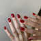 32 Pcs Wine Red Short Press On Nails Kit - Square Burgundy False Nails with Glue and Nail Tools for Women and Girls DIY Manicures 7