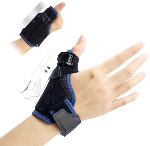 Wepai Daumenbandage Rechts und Links, Daumensattelgelenk Daumenstütze, Arthrose Daumenorthese zur Daumen Verletzungen, Sehnenscheidenentzündung, Arthritis, Sattelgelenk(Universalgröße)