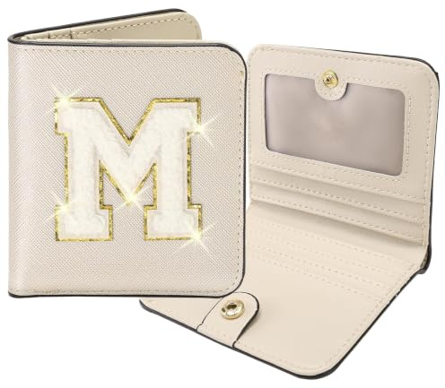 FALAN MULE Geldbörse für Damen klein, Teenager, Mädchen, trendiges Geschenk, personalisierbar, Weihnachten, Geburtstag, Geschenk für Frauen, Freunde, Tochter (M, Champagner-Gold)