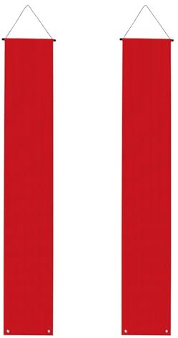 Cartel de porche WZYWHJ de color sólido con patrón rojo decorativo para colgar en la pared, letrero de puerta, para exteriores, interiores, patio, fiesta, 12 x 71 pulgadas