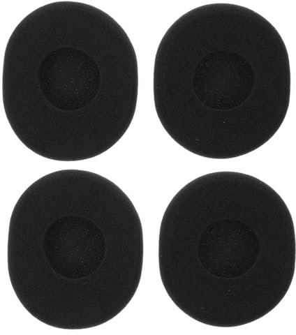 FUNNETOYU 4 Stück Kopfhörer Ohrpolster Ersatz Schwarz Kompatibel mit Logitech Geräuschisolierung Installieren Bequem Atmungsaktiv Langlebig