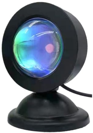 YFDGD Lampada Da Tramonto USB Proiettore LED Luce Notturna Arcobaleno Atmosfera Casa Camera Letto Sfondo Decorazione Parete Immagini Chiare(B Color Light)