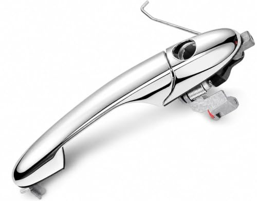 EIGHTZEROES Front Right Door Handle for Fiat 500 Abarth 500,UK Driver Side | Chrome exterior replacement; fits Fiat 500 2007-2016 and Abarth 500/595/695 2008-2016; replaces OE 735592012 and 735485872