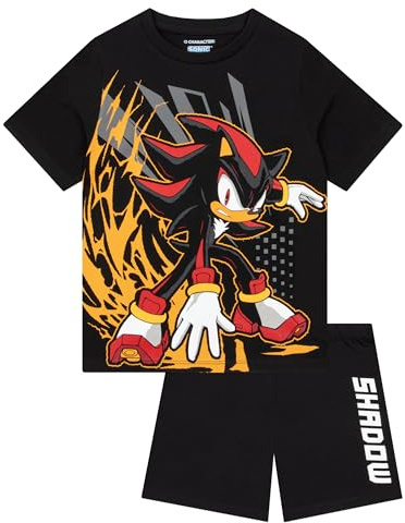 Sonic The Hedgehog Pyjama Kinder, Shadow The Hedgehog Schlafanzug, Baumwolle Schlafanzug Kinder Jungen