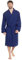 INSIGNIA Mens Plain Woven Summer Cotton Poly Kimono Wrap Dressing Gown Robe (large, navy)