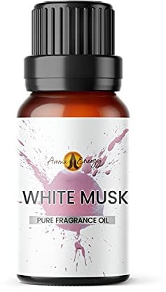 White Musk Fragrance Oil, 10ml - Use in Aromatherapy Diffuser, Home Made Making, Potpourri, Candle, Soap, Slime, Bath Bomb, Air Freshener