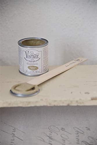 Jeanne d'Arc Living Vintage Paint Kreidefarbe 100 ml/3,4oz Chalk Kalkfarbe JDL 100% natürliche Möbelfarbe - einfache Handhabung (Antiique Sand)