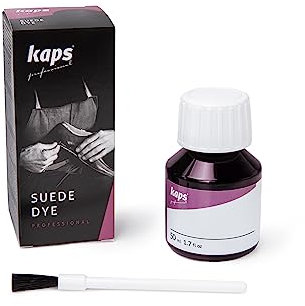 Kaps Suede Dye, Shoe Dye for Nubuck and Suede, For Repairing Faded Shoes, Bags and Leather Goods, Comes with Brush Applicator, 50 ml (134 - Olive Green)