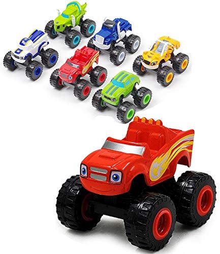 Blaze und Die Monster Maschinen Fahrzeuge Spielzeug Racer – Crusher Truck Fahrzeuge Spielzeug Geschenke für Kinder – 6 Stück