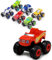 VI AI Blaze y los Monster Machines - Juego de camiones de juguete, ideal como regalo para niños (6 piezas)