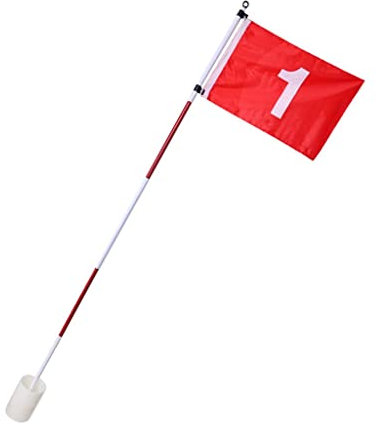 HomeDecTime Golf Fahne mit Loch, Flagge Golf Flag Golffahne mit Golfloch, Golf-Üben im Garten