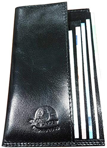 Portefeuille Serveur Restauration Pratique- Porte Billets en Véritable Cuir de Buffle Premium épais et Rigide-4 Volets-Garçon de Café, Bar, Brasserie, Restaurants