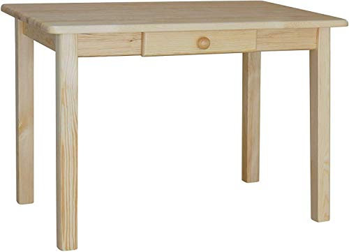 k koma Esstisch mit Schublade Küchentisch Speisetisch Tisch Kiefer massiv Restaurant (50 x 70 cm)