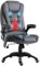 Vinsetto Office Chair, Desk Chair with 6-Point Massage and Back Heated, Velvet-Feel Fabric Computer Chair with Arms, Lumbar Support, Gray