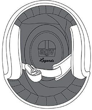 AGV CROWN PAD X70 (S) STANDARD SCHWARZ