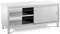 Royal Catering Arbeitsschrank Edelstahl 200 x 60 cm 500 kg Tragkraft Gastro Edelstahlschrank