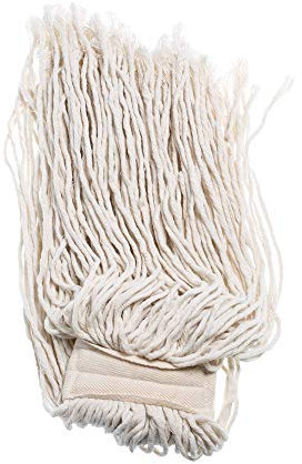 MAQA 1 pz Mocio lavapavimenti Professionale 400 gr, Ricambio mop in Cotone a Filo Tagliato 42 cm, Mop Pavimenti