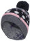 HEAT HOLDERS Bommelmütze Stricken Damen Strickmütze Mütze mit Bommel für Winter | Gestreift und Nordic Muster (One Size, Schwarzgrau)