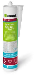 Illbruck GS231 - Silicone sanitario, resistente alla muffa, elastico, sigillante per fughe, cucina, bagno, doccia (cartuccia da 310 ml, grigio chiaro)