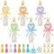 INFUNLY 6 Set DIY Makramee-Herz-Schlüsselanhänger-Set Boho-Makramee-Taschenanhänger Herz-Makramee-Schlüsselanhänger-Set Mini-Makramee-Schlüsselanhänger Für Tasche Auto Schlüssel Geldbörse