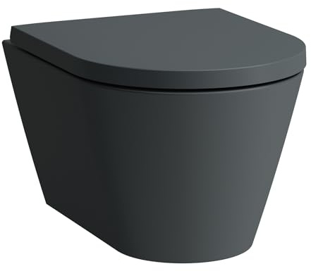 LAUFEN Kartell Wand-WC COMPACT, Tiefspüler, spülrandlos, 490x370x285mm, H8203337580001, Farbe: Graphit matt