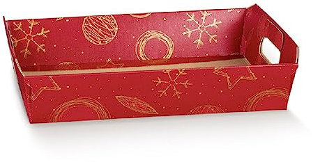 40X30X12 cm Cesto Vassoio per Bomboniere | CON MANIGLIE IDEALE PER TRASPORTO SACCHETTI E BOMBONIERA (Red Universe)