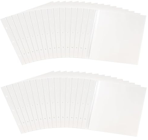 30pcs Page Supplémentaire pour AIOR Lin Album Photo Adhesif 33x32cm, Pages Blanche