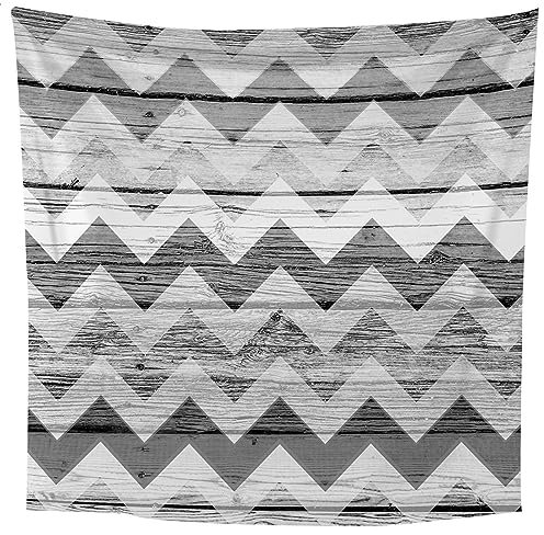 Lieson Wandtuch Welle Muster, Deko Wandteppich Grau Wandbehang für Wohnzimmer Wohnheim Heimdekoration, 260x240CM