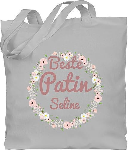 Baumwolltasche - Beste Patin - Patentante Taufpatin - Unisize - Hellgrau - tasche geschenke für taschen geschenk+für+taufpatin tasche,