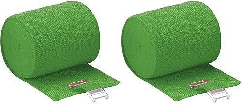 Höga Lastic-Color, grün, 6 cm x 5 m gedehnt, dauerelastische Idealbinde, 2er Pack (1 x 0.036 kg)