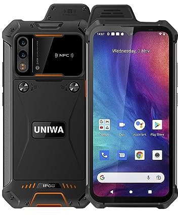 DAM Smartphone Rugerizado W888 4G, Android 11, 4GB RAM + 64GB. Pantalla 6,3'' FHD. 24mpx. GPS.IP68 3 Proof Level (Anti-caida,Polvo,Agua).Altavoz 2W 8,2x1,6x17,5 Cm. Color: Negro