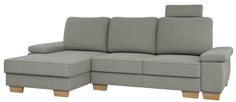 Mirjan24 Ecksofa Chivas I mit Einstellbare Armlehnen, Eckcouch mit Bettkasten und Schlaffunktion, L-Form Couch, Couchgarnitur, Wohnlandschaft (Barrel 83, Seite: Links - LC-2R)