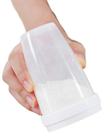 SueaLe Sifter per farina in plastica barattolo setaccio per farina comodo spargitore di farina cacao polvere shaker per panettiere accessorio da forno dispositivo di spruzzatura di farina