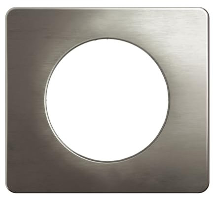 LEGRAND | Plaque 1 Poste, Céliane, Finition Acier Satiné, Design Moderne Et Élégant, Compatible Avec Mécanismes Céliane