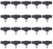 QUARKZMAN 20Pcs Vis de Serrage à Oreilles M5 x 10 mm Filetage Mâle Standard Poignées de Boutons en T en Plastique de Serrage à Main Poignées, Noires