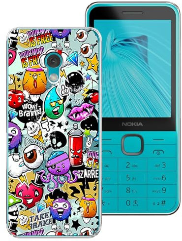 HuiYouMY Handyhülle für Nokia 215 4G 2024/Nokia 220 4G 2024/Nokia 235 4G 2024 Hülle, Weiche Silikon Handyhülle, Ultra Dünn Stoßfest Anti-Scratch Schutzhülle, Transparent TPU Hülle (2.8)-XS40