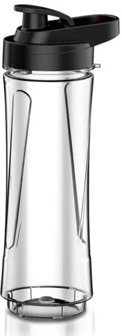 Bouteille Blender, 600 ml Bouteille Mixeur Smoothie Portable, Bouteille Plastique Tritan sans BPA, Bouteille Eau Sport Portable avec Bouchon, Bouteille Reutilisable pour Blender Mixeur Sport Voyages