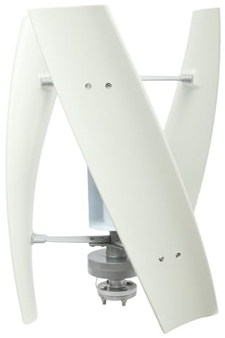 TFIANYNI Windgenerator Vertikal Windkraftanlage 100W, Mit Intelligenten Mikroprozessor Controller Und Automatische Bremsfunktion, IP67, Geräuscharmer (4 Flansch Loch, 12V)