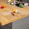 JJL Tagliere in Acrilico con Canale per Succhi, 41 x 32 cm - Senza BPA, Antiscivolo, Trasparente, Utilizzato per Proteggere i Piani Cucina, Regalo Creativo