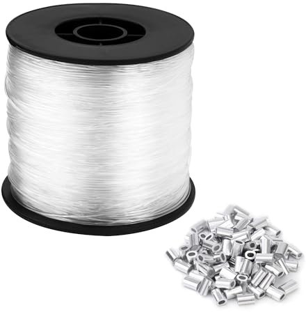 BUCOMTU 0,8 mm x 200 m Fil de pêche Transparent Ultra résistant, Ligne de pêche en Nylon à Usage général, Forte résistance à la déchirure et à l'usure, Ligne de Bijoux DIY Faite à la Main