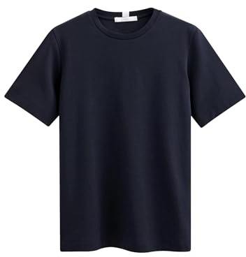 NEXT Damen Standard Schweres T-Shirt mit Rundhalsausschnitt Marineblau 40