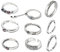 Satoru Itadori Yuji Cosplay Zubehör Okkotsu Yuta Orimoto Rika Couple Ringe Anime Cosplay Knuckle Stacking Ringe 9pcs