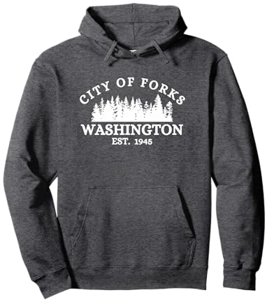 City of Forks Washington Nature Trees Pullover Hoodie