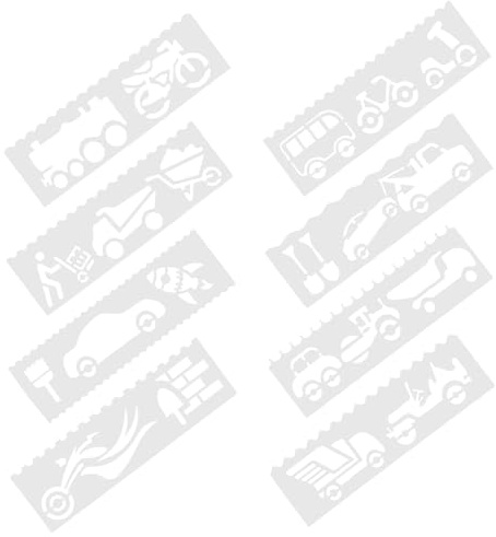 DOITOOL Car Vehicle to Pp Easy Made Patterns Material Cartoon of Sturdy Reusable Stencils Set with Colour, for School Projects and Family Activities