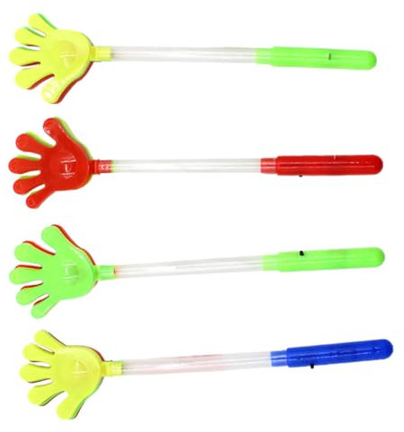 Toyvian 2 Series Tiro De Mano De Palo De Brillo Badajo Barras De Brillo Barra De Brillo Palo De Animacion Matracas De Porristas Aplauso Festivo El Plastico Color Aleatorio 4 Piezas