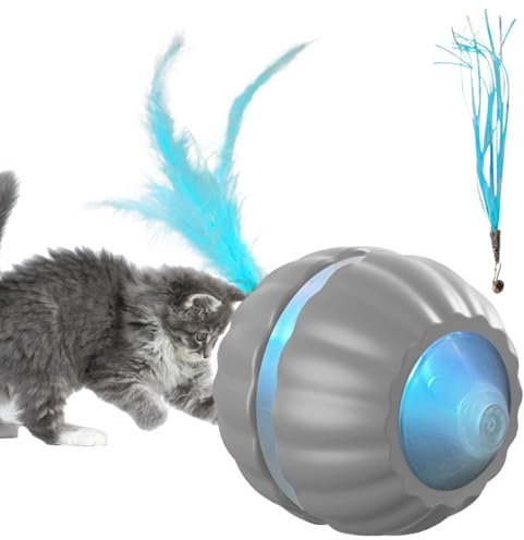 Juguete de gato automático: juguete de gato láser interactivo, dispositivo robótico autónomo | Involucra a los instintos de caza el juego pacífico, reduce el aburrimiento de manera efectiva, promueve