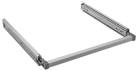 SOTOOLS FIX1-Set Schubladenschienen, 600 mm, max. 100 kg, Grau, Vollauszug | Schwerlast-Vollauszug, verzinkt, mit Einhandverriegelung per Griffstange, für Camper und Wohnmobil, 19 ± 0,2 x 53 ± 0,5 mm.