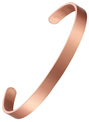MagEnergy Bracelet en Cuivre Pur pour Homme et Femme – Manchette Vintage Martelée, 100% Cuivre Massif, Brut et Non Revêtu, Fait Main