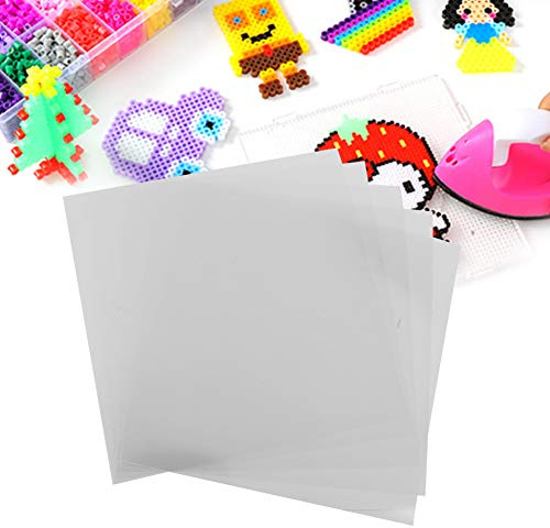 Phefop 10PCS DIY Thermostability Ironing Papers, Fuse Beads Pegboards Square Ironing Papers Fuse Bead Accessories for Children Puzzle Beans Toy (Normal)